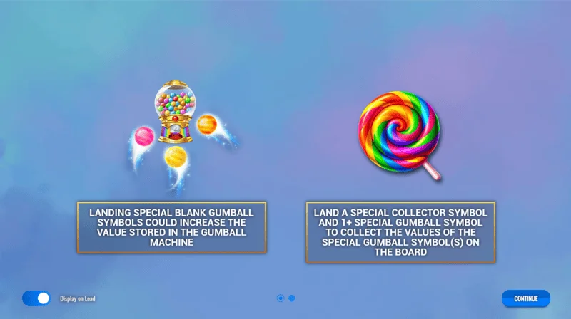 Sweet Candy Cash Stash - menyu kuu na mipangilio ya slot